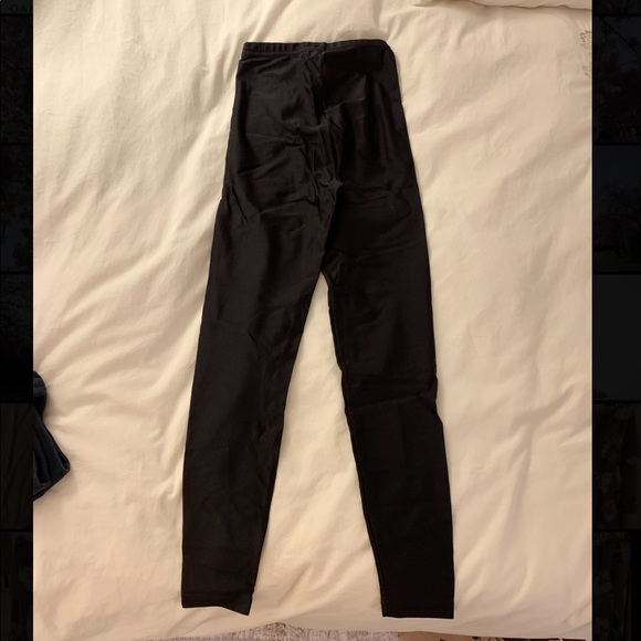 American Apparel: Black Shiny Leggings (Small) - Picture 2 of 2